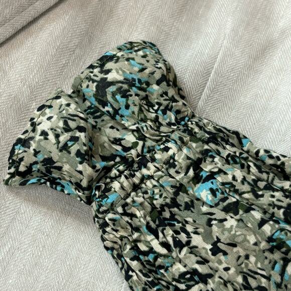 LOFT Petite Button-Up Olive and Black High Collar Blouse Size XSP - Picture 6 of 8